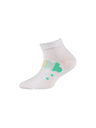CAMANO | Chaussettes sneaker pour fille, lot de 4, mélange de blanc | creme